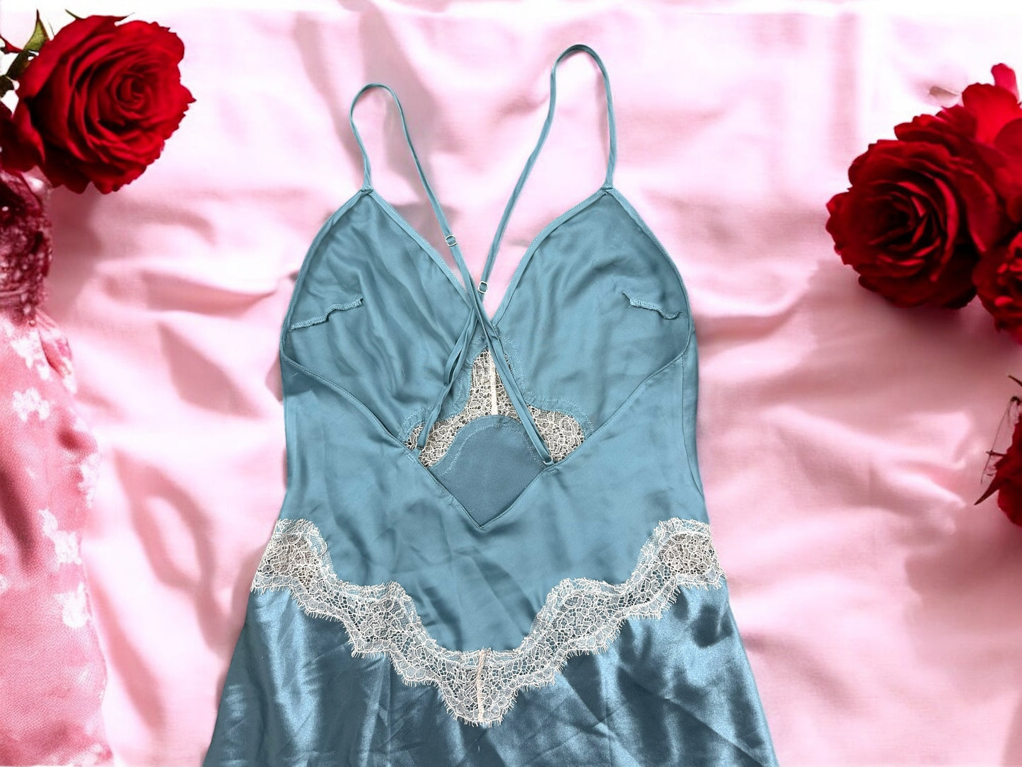 Victoria's Secret Blue Lace Slip Dress