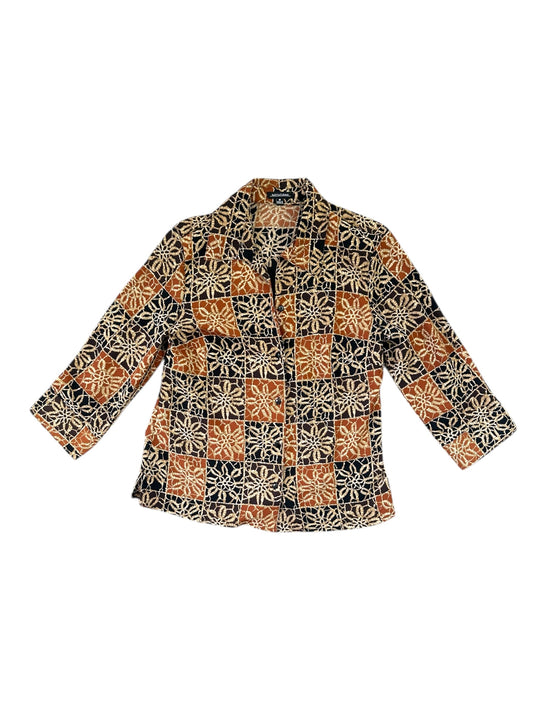 Notions Floral Mock Twinset Button Up