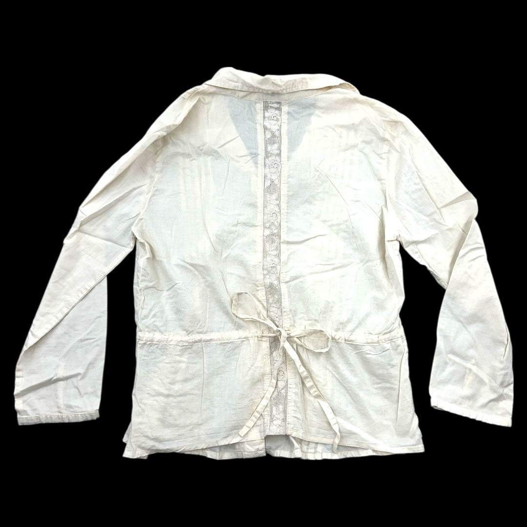 Gap White Pintuck Blouse
