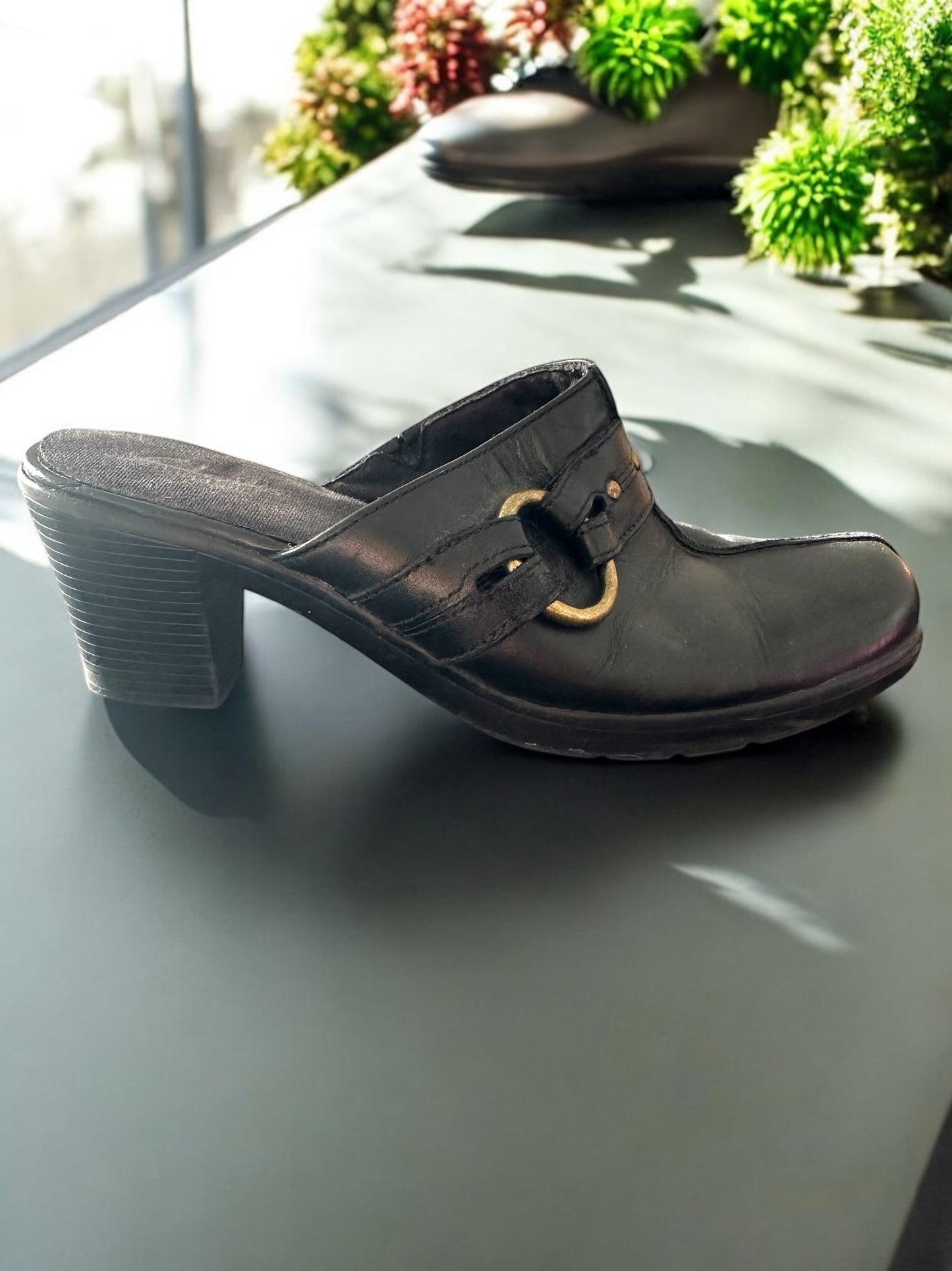 Clarks Black Mule Size 9