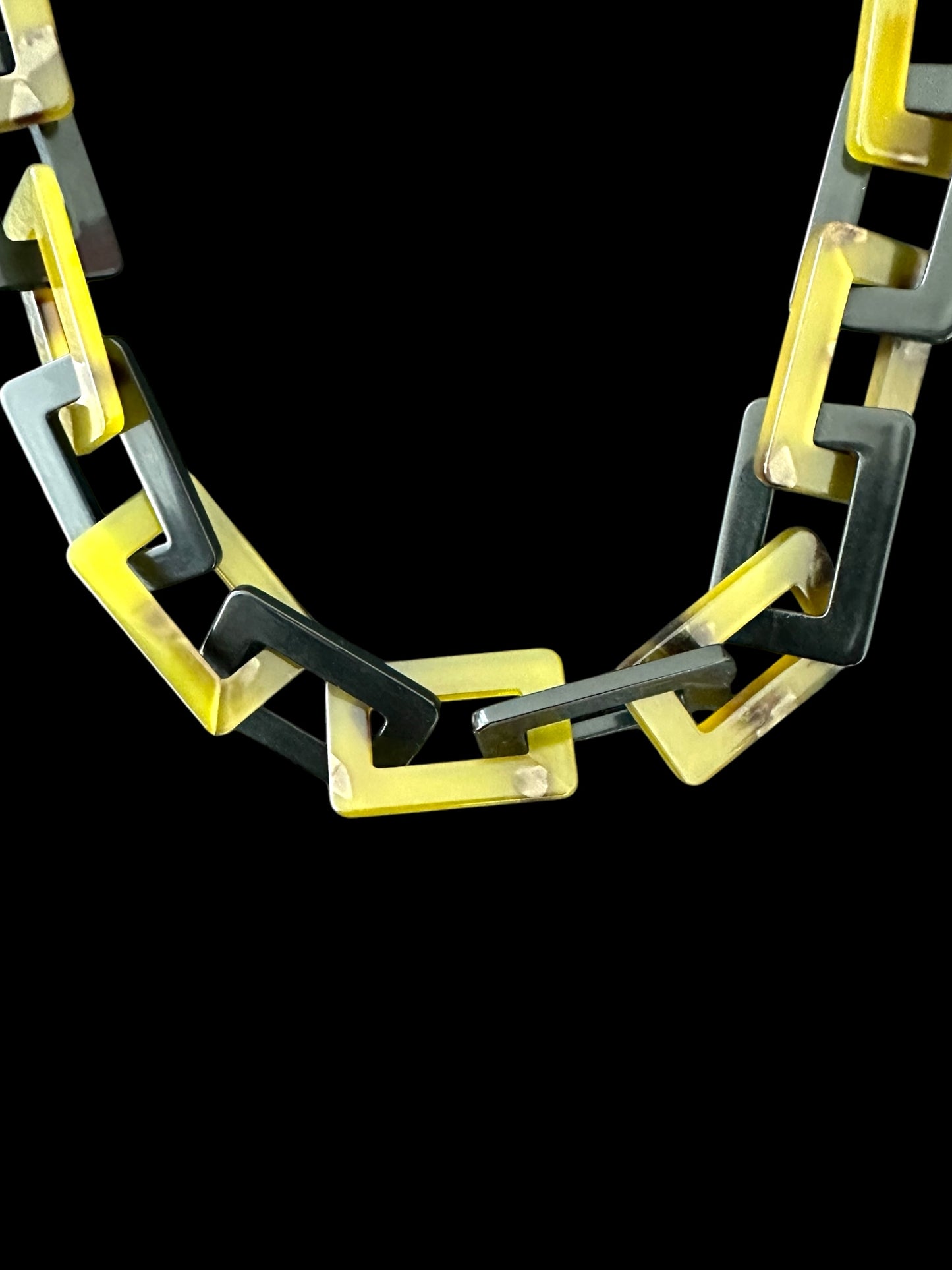 Square Chunky Green and Black Eyeglass Chain