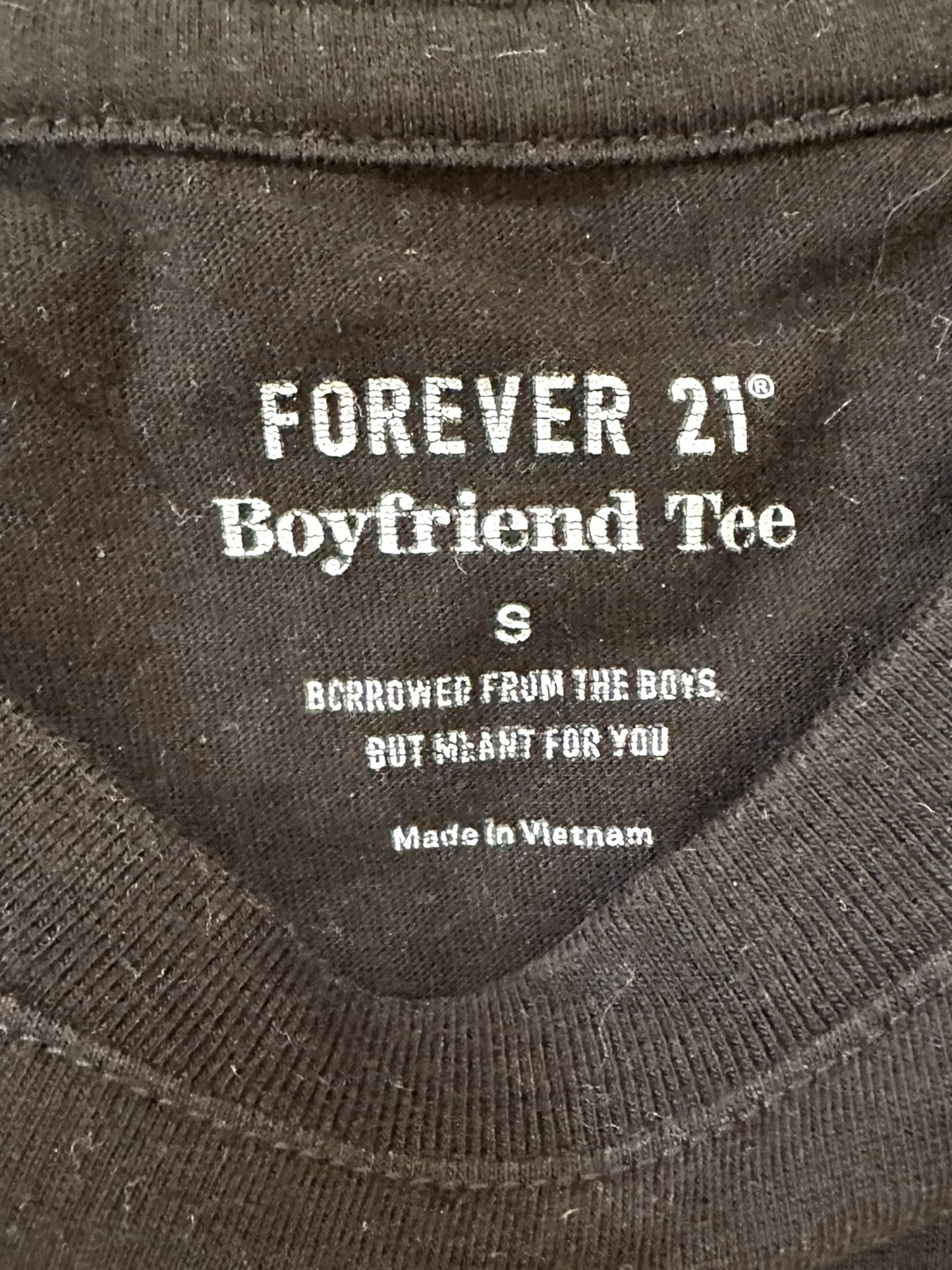 Forever 21 Boyfriend Basic Black Tee