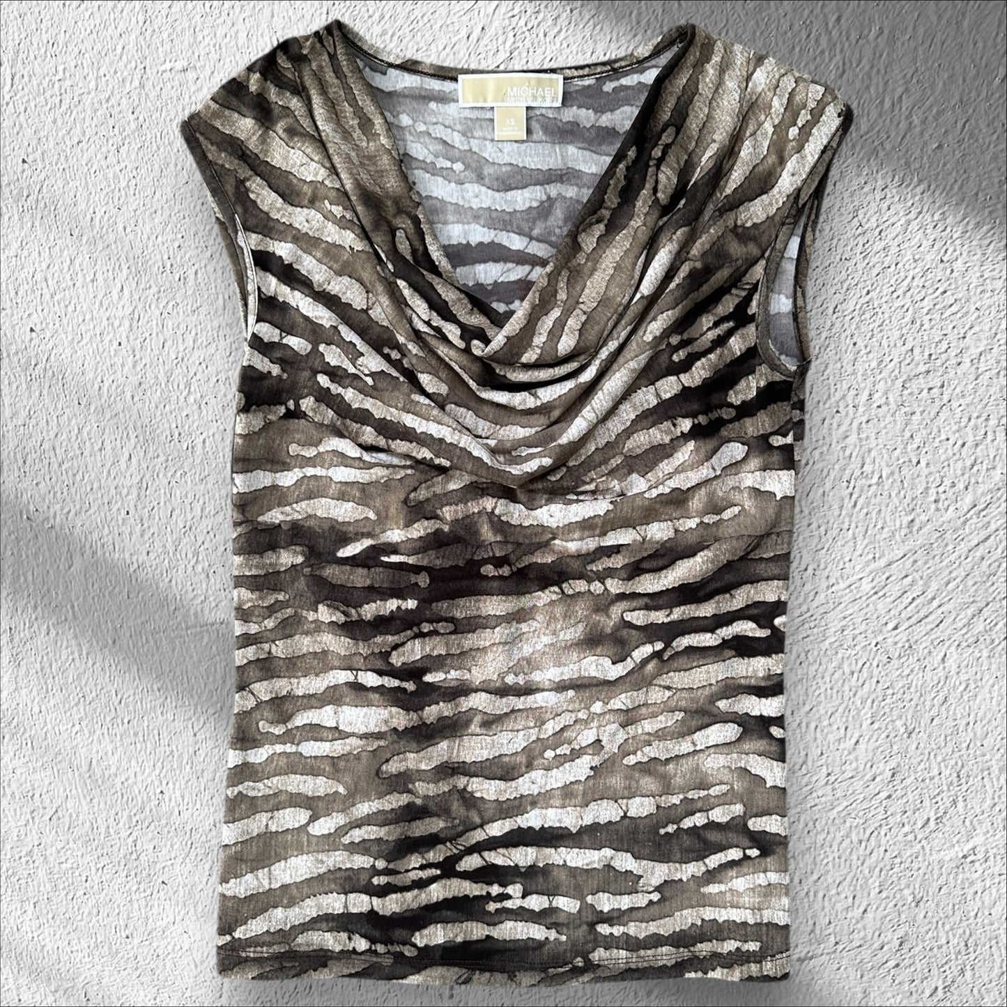 Micheal Kors Sleeveless Animal Print Top