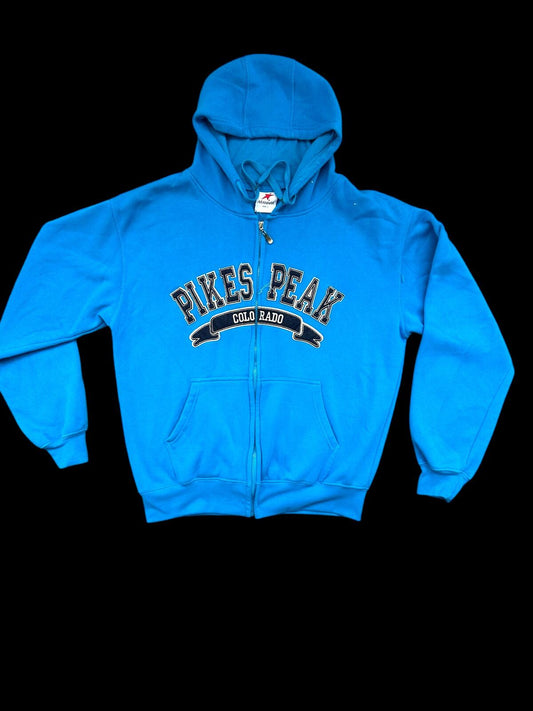 Aramark Pikes Peak Colorado Blue Zip Up Hoodie