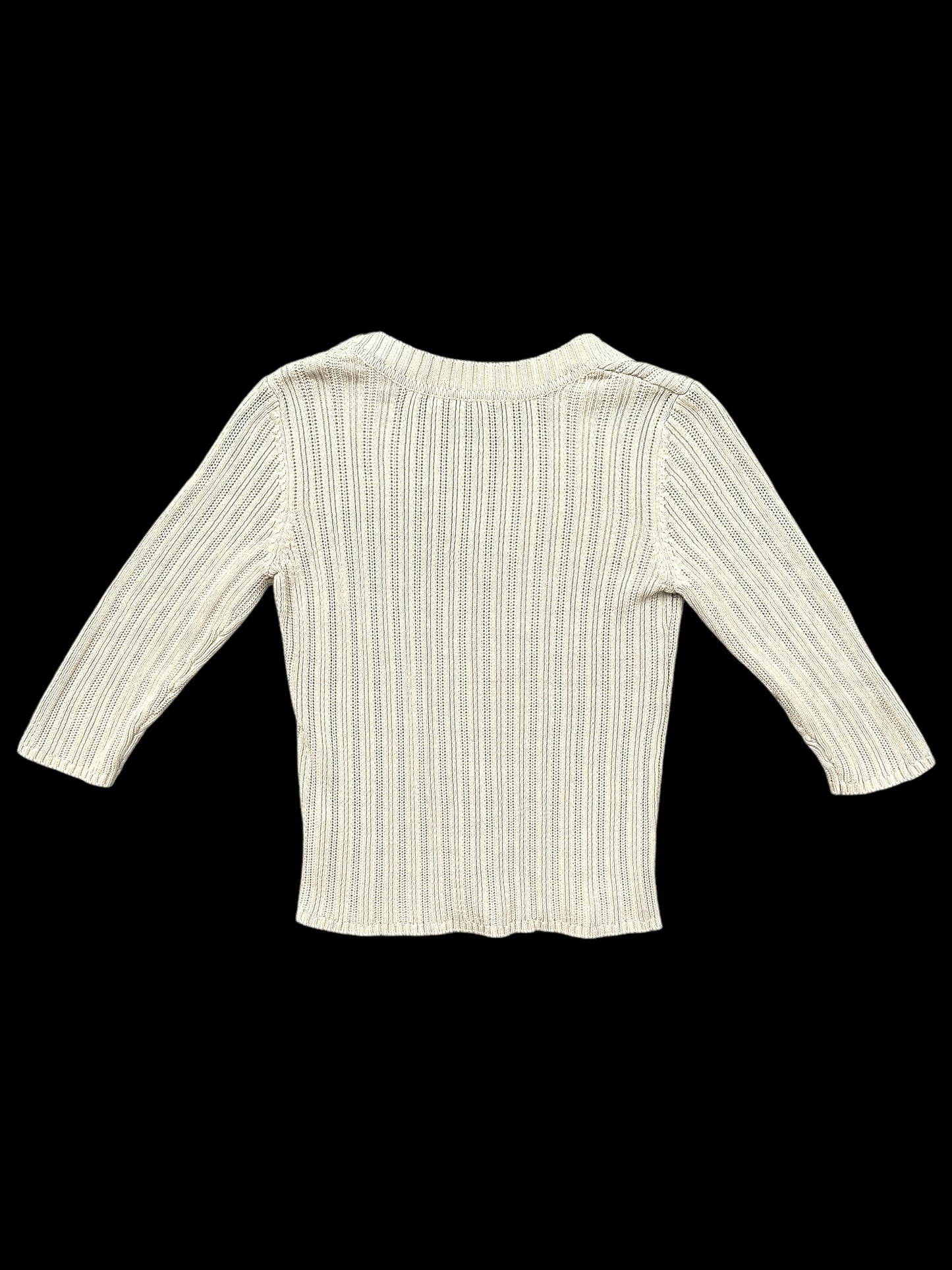 Cream Knit 3/4th Sleeve