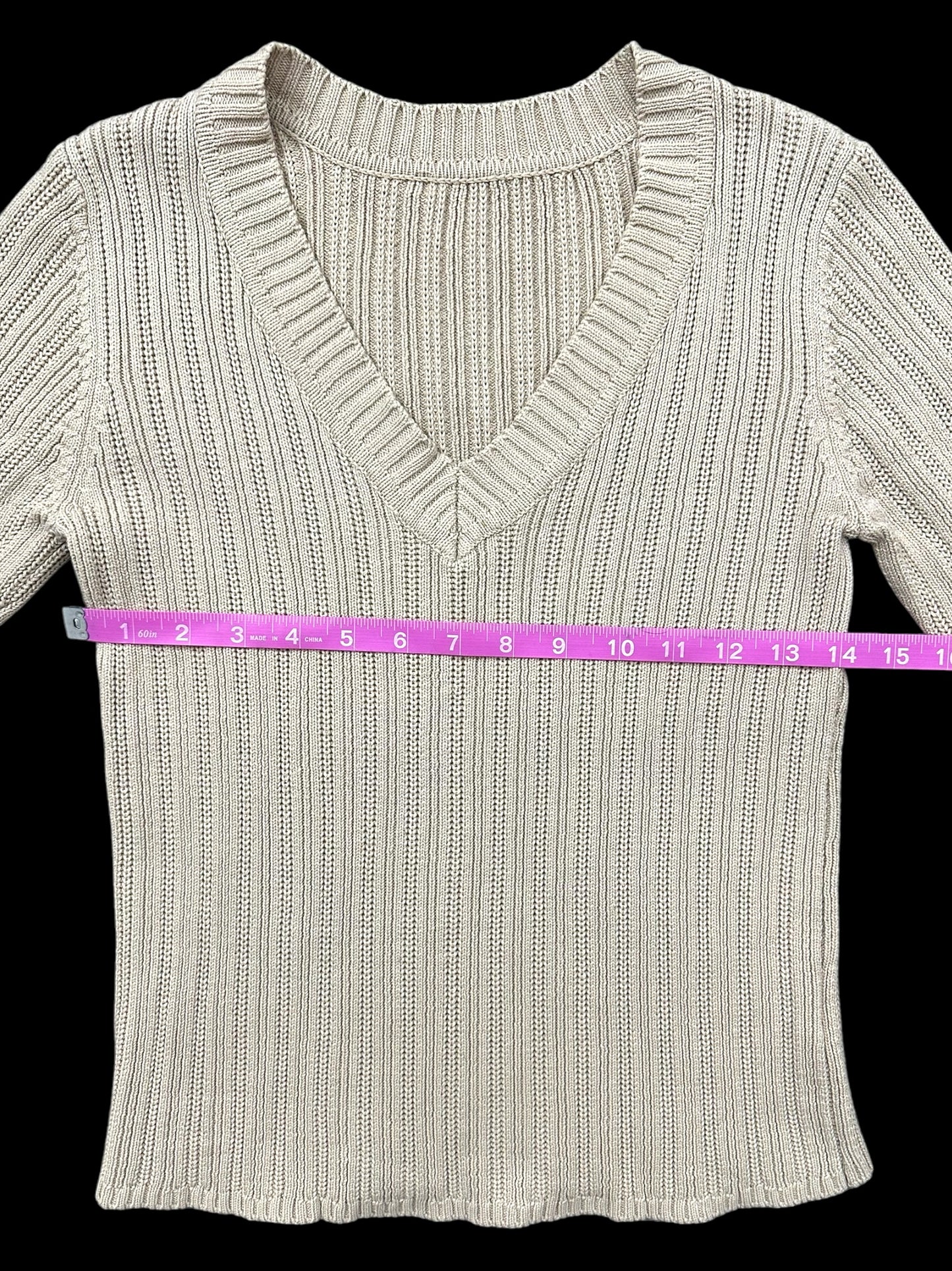 Cream Knit 3/4th Sleeve