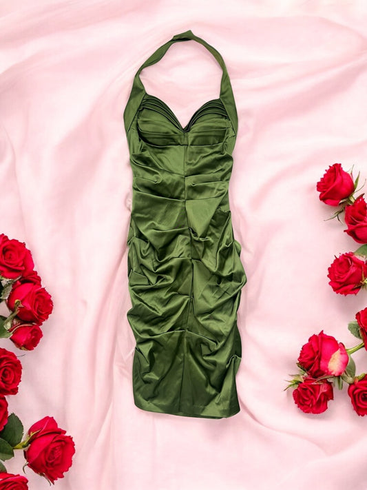 Betsy & Adam Green Halter Dress