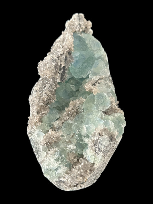 Thousand Step Fluorite on Quartz