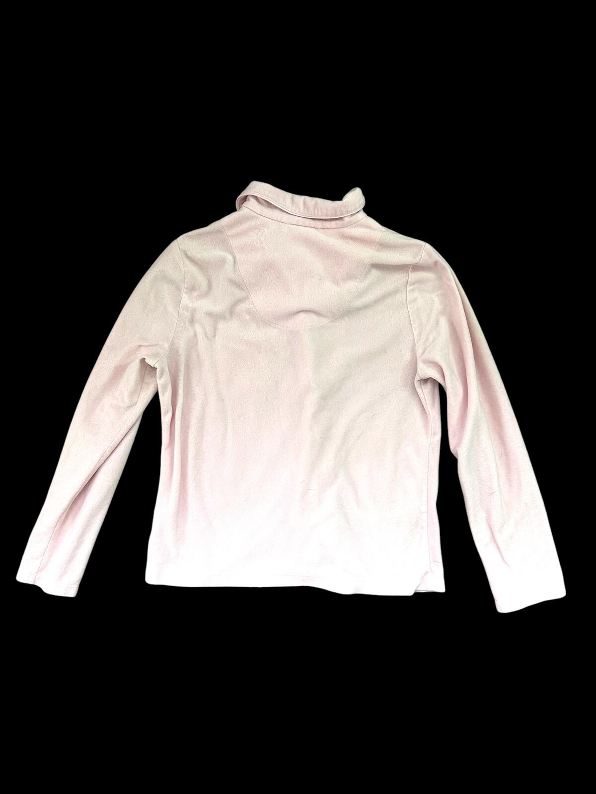 Intimate Essentials Light Pink Velour Button Up Top