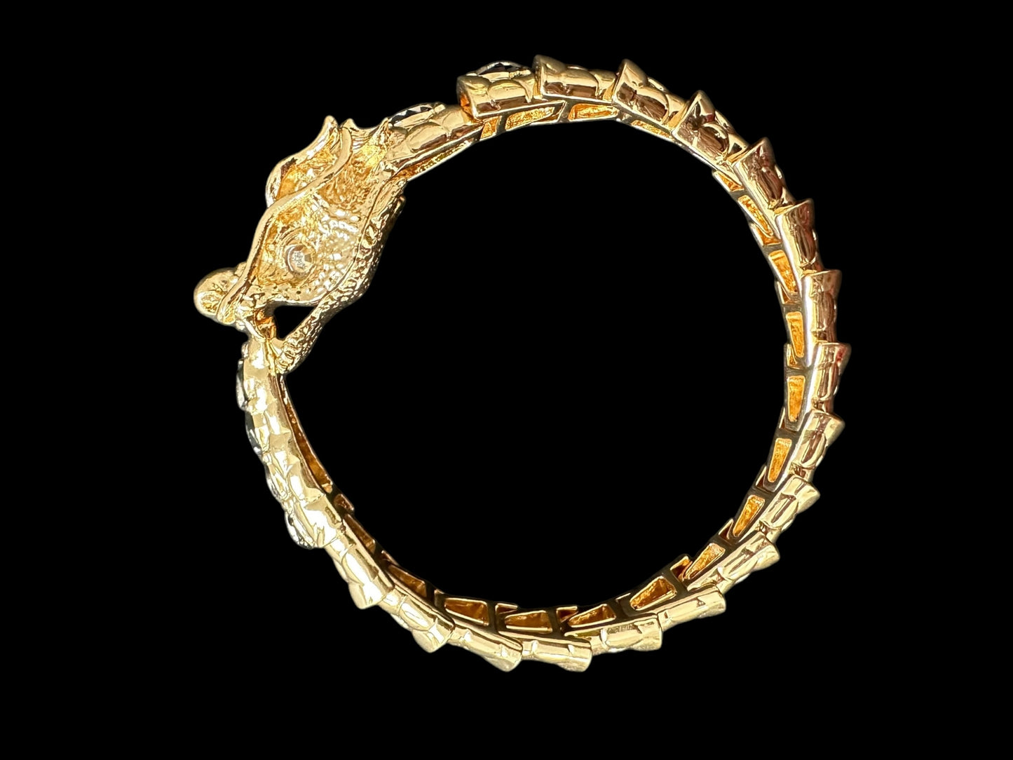 Gold Dragon Bangle Bracelet