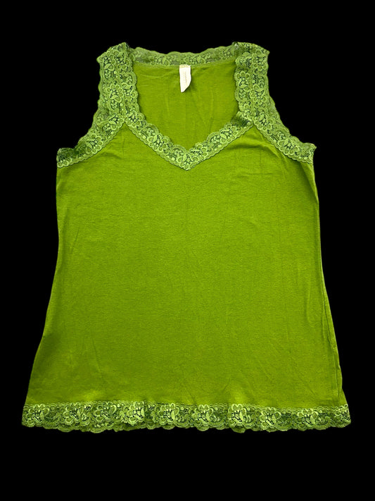 Necessitees Green Lace Tank Top