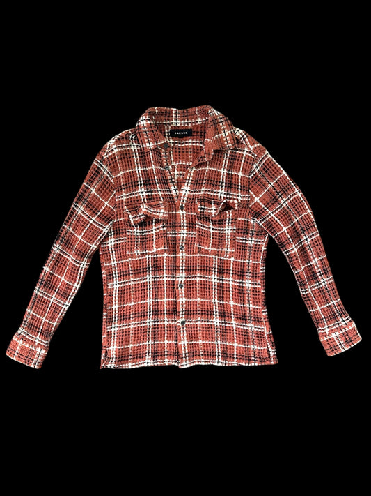 PacSun Checkered Flannel Button Down Jacket