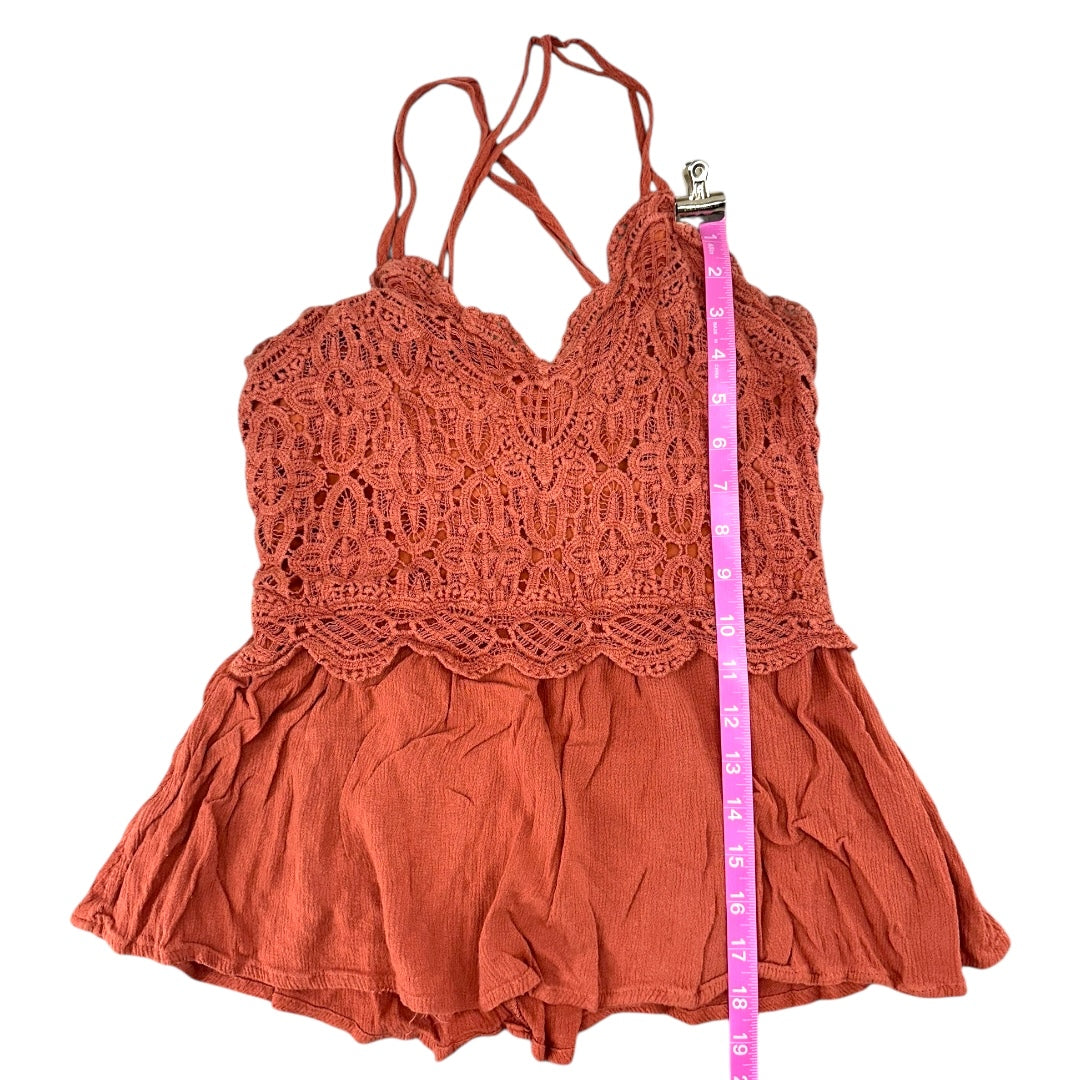 Maurices Crochet Peplum Cami Tank Top