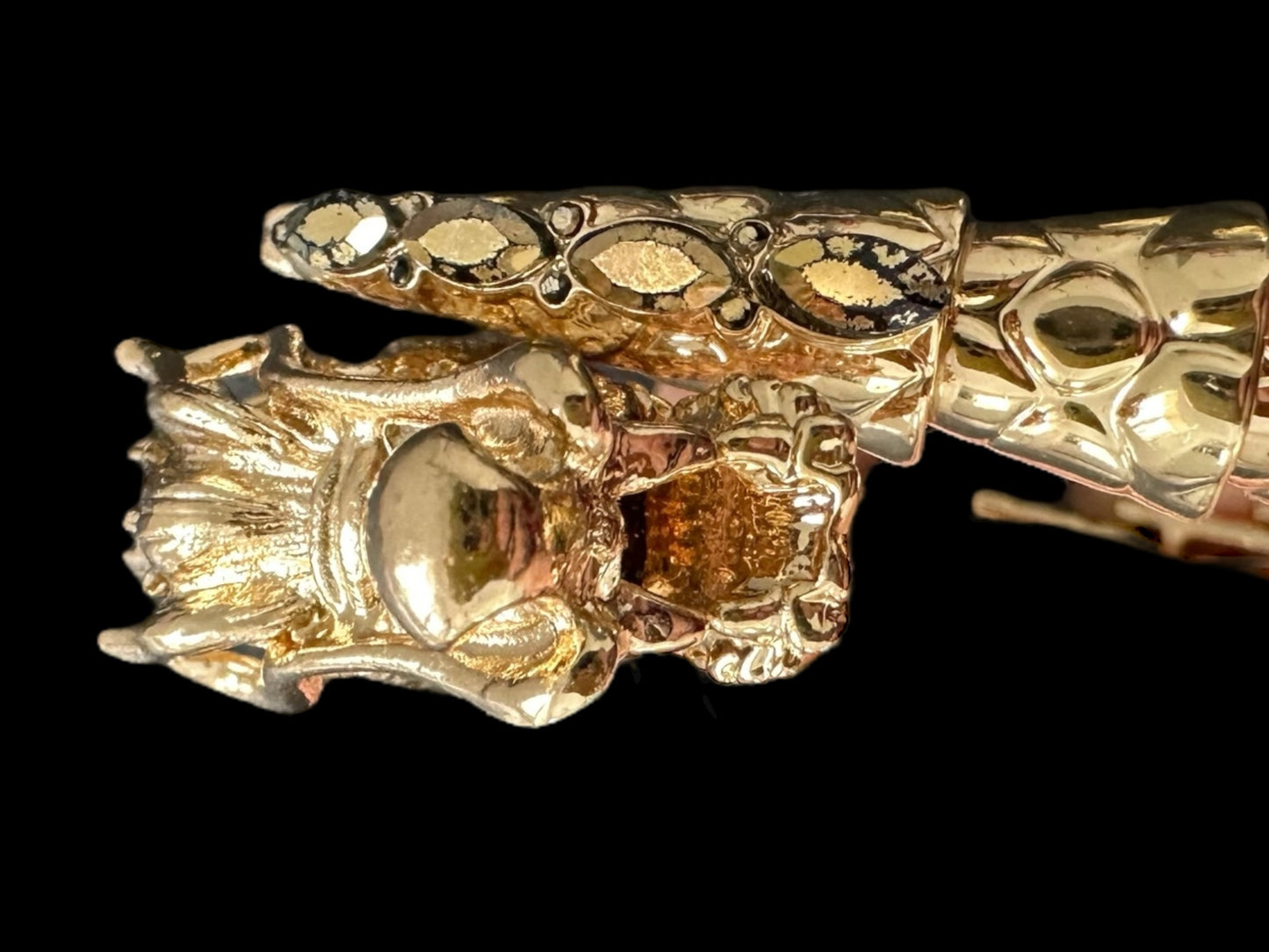 Gold Dragon Bangle Bracelet