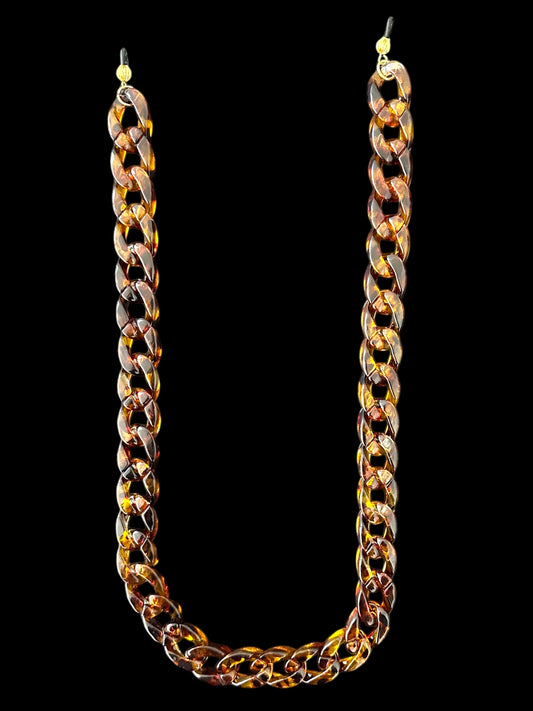 Leopard Print Acrylic Eyeglass Chain