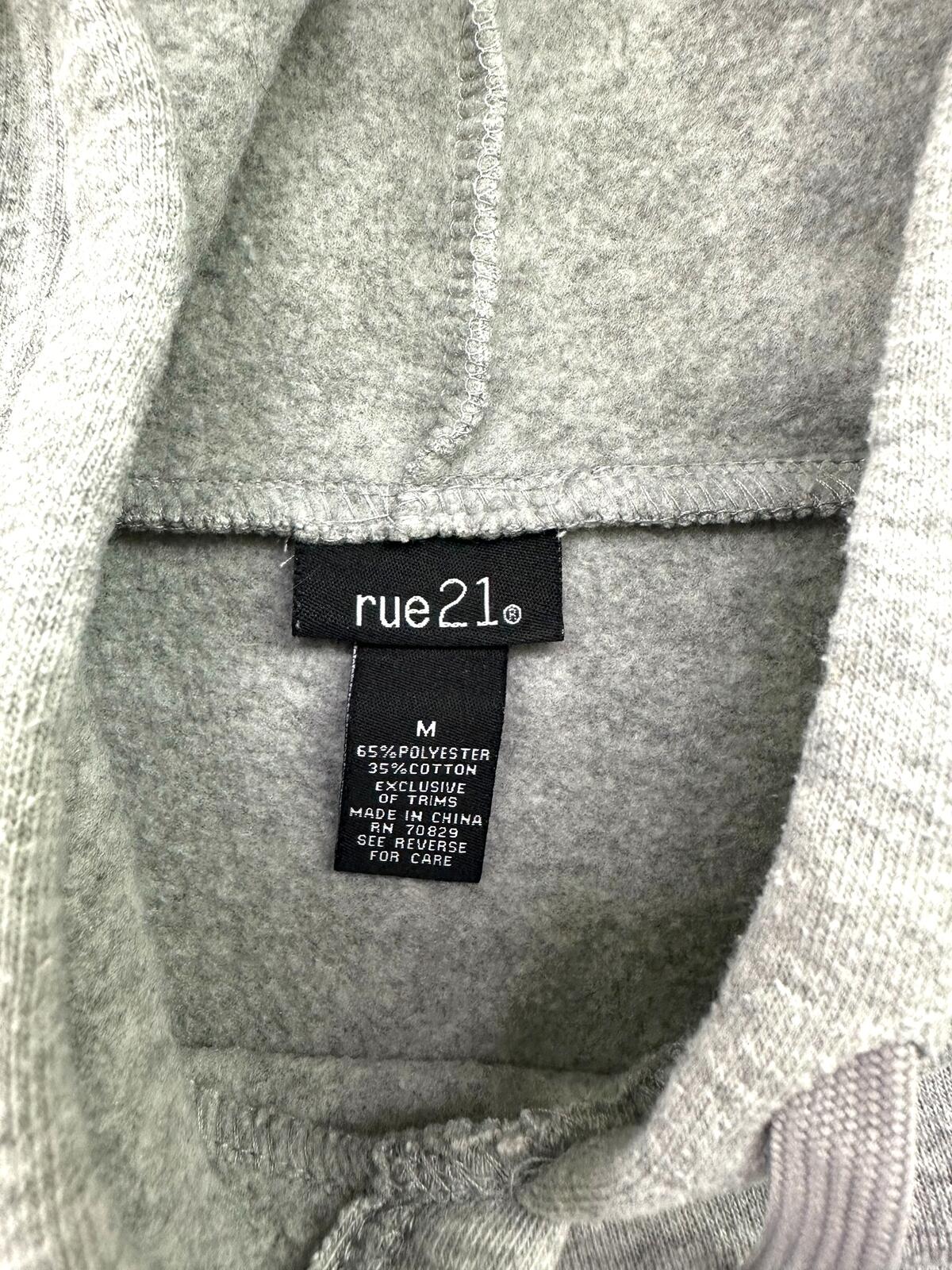 Rue21 Girls Bite Back Grey Cropped Hoodie