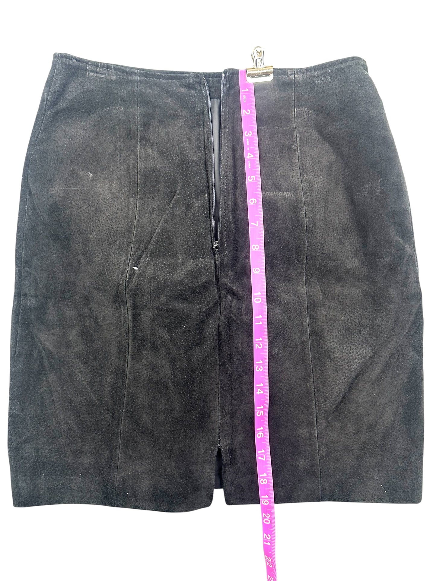 Vintage Chia Suede Leather Skirt