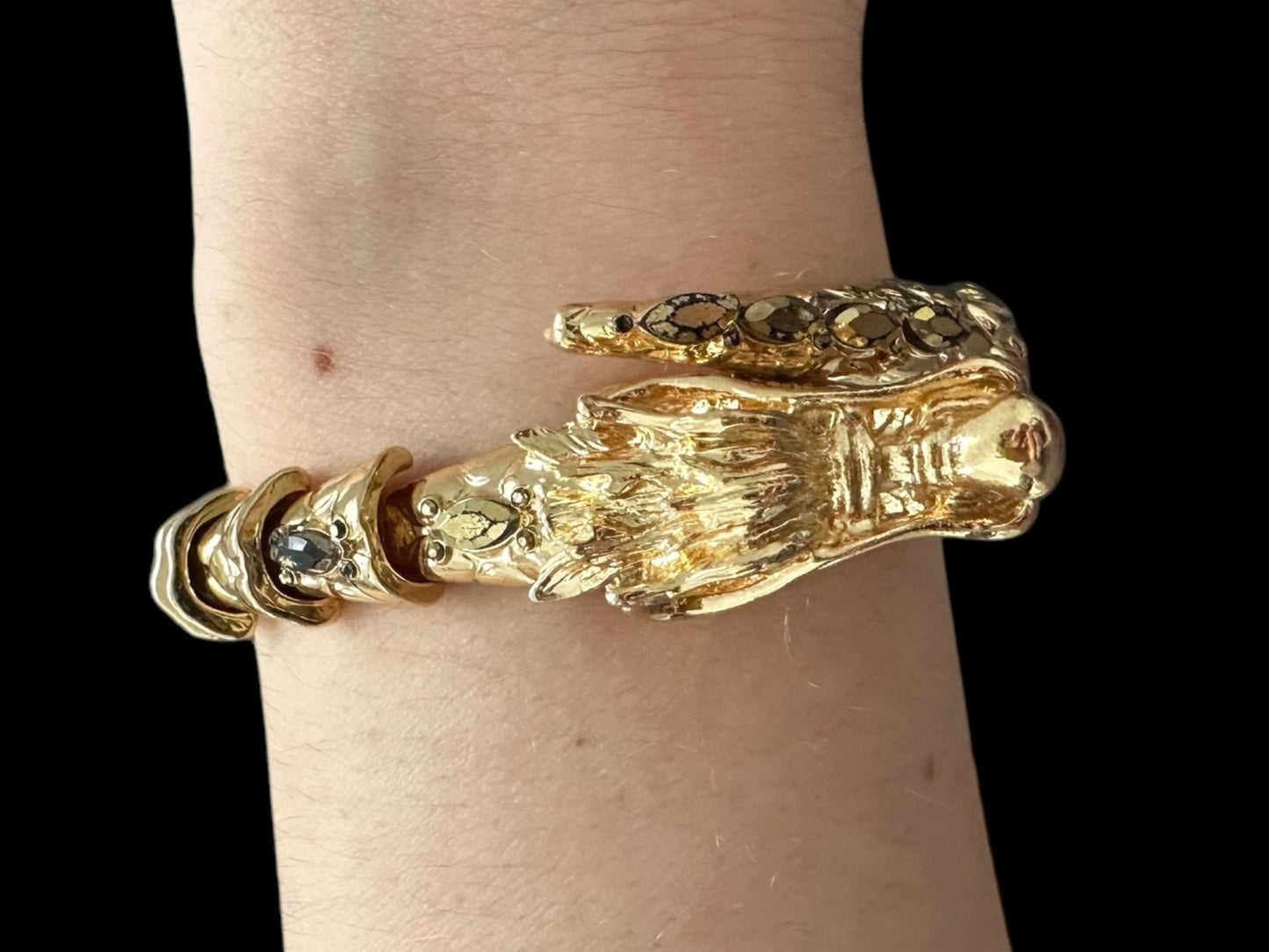 Gold Dragon Bangle Bracelet