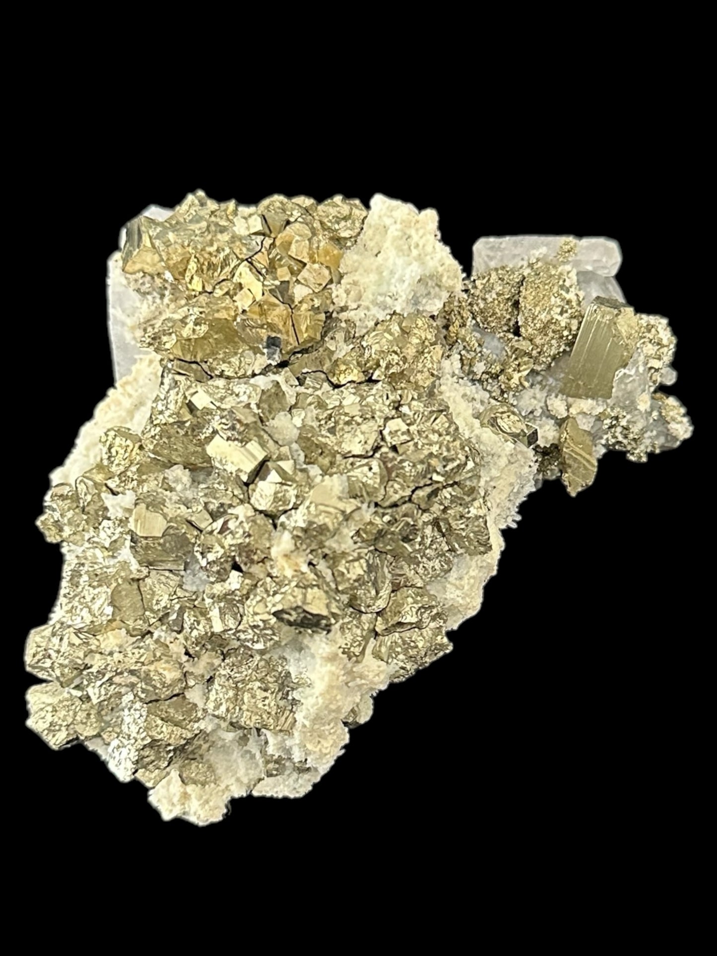 Pyrite with Calcite