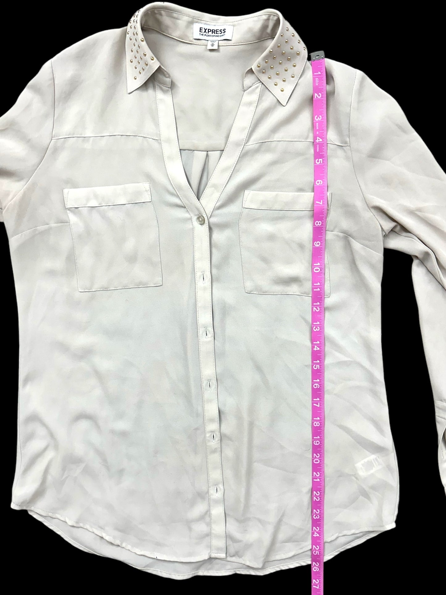 Express Cream Button Up