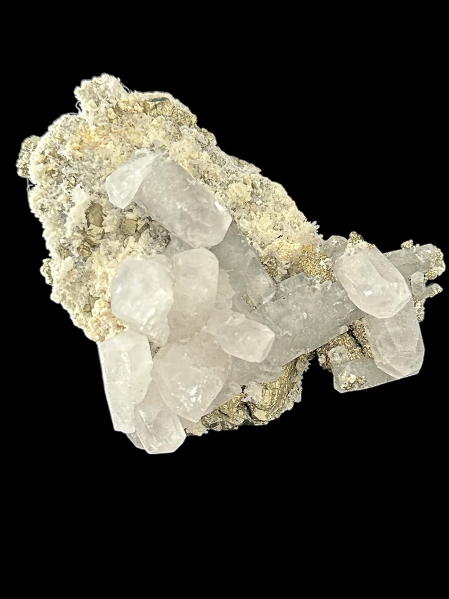 Pyrite with Calcite