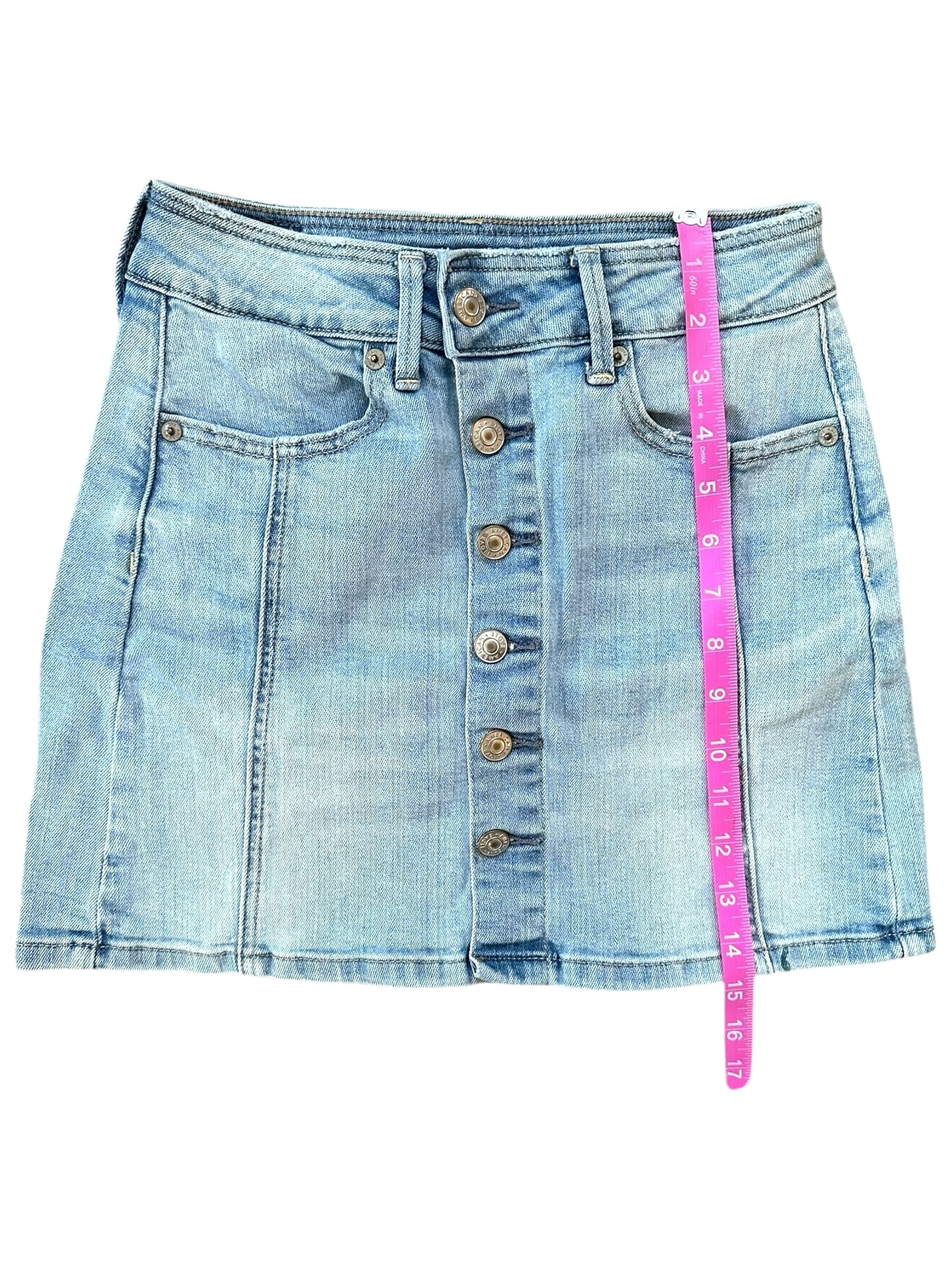 American Eagle Light Wash Denim Skirt