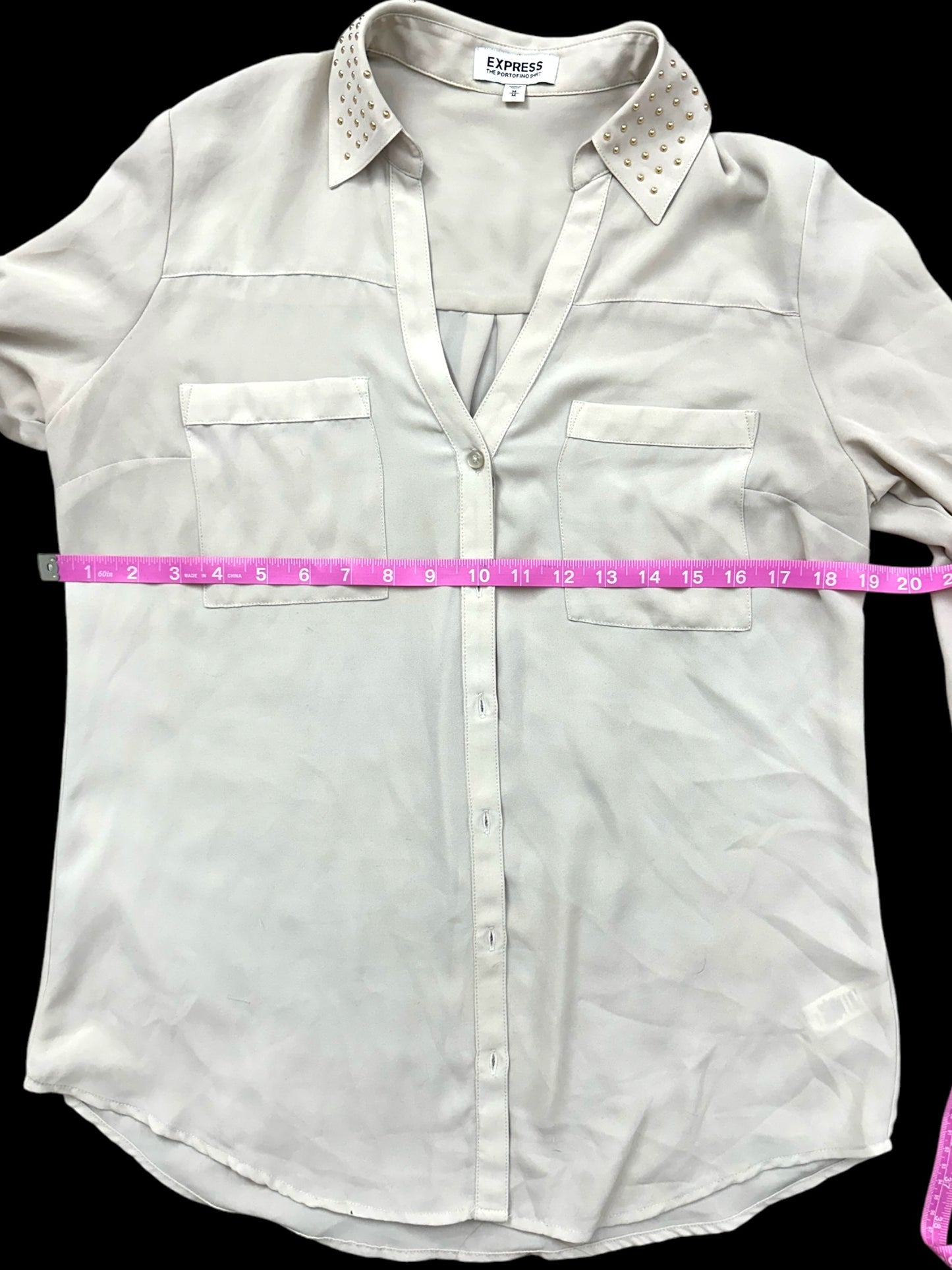 Express Cream Button Up