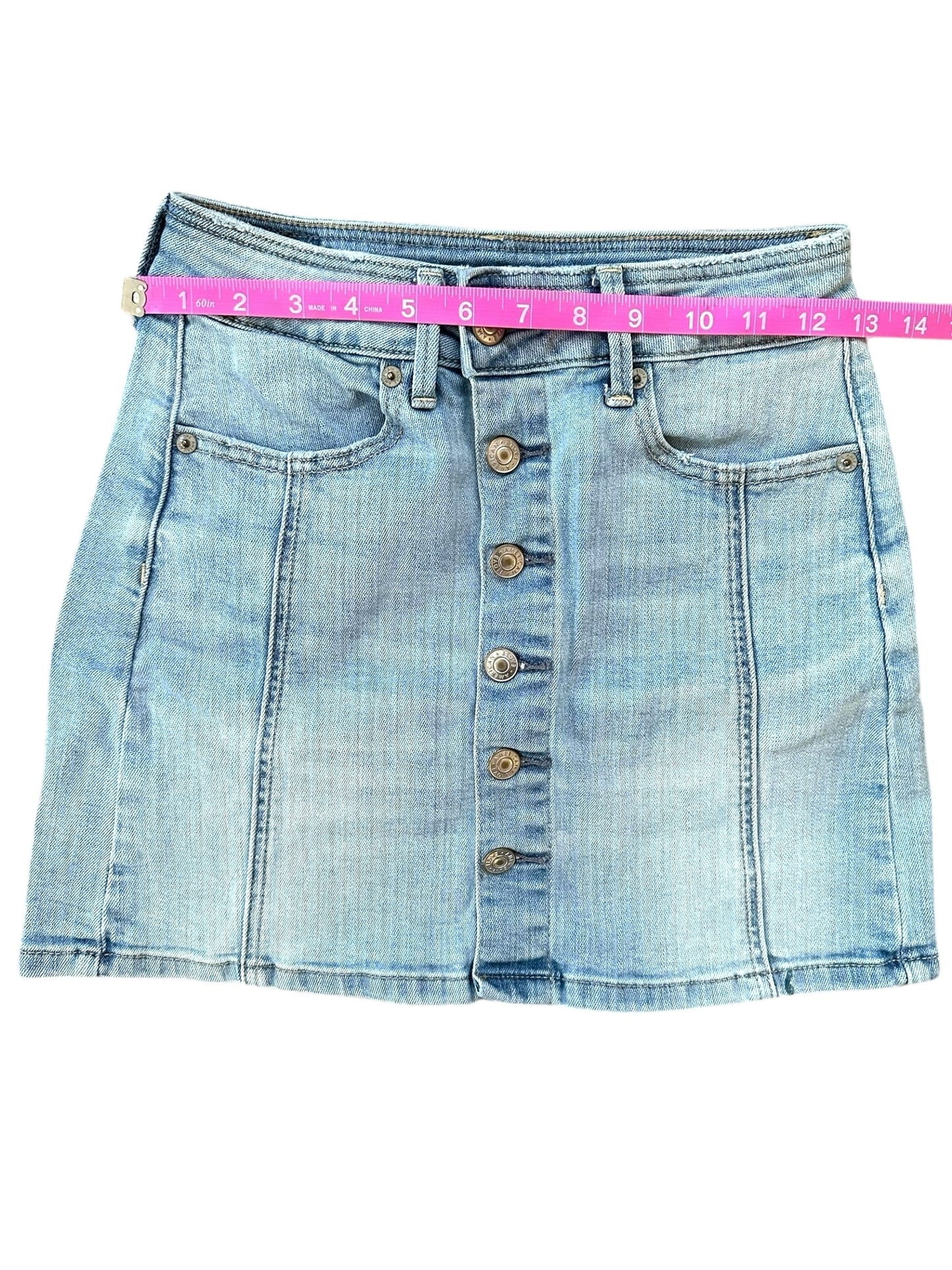 American Eagle Light Wash Denim Skirt