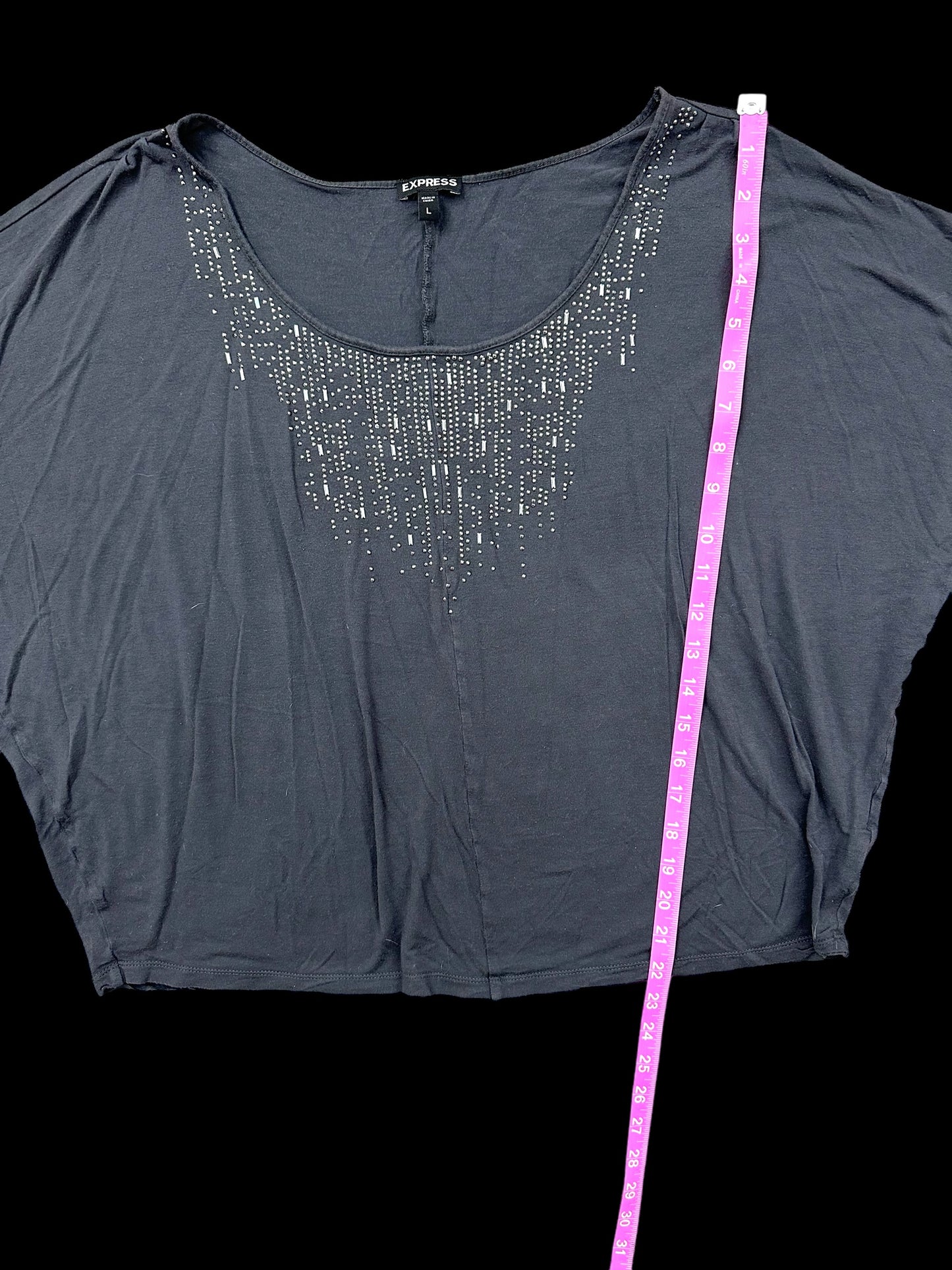 Express Y2K Boxy Embellished Top