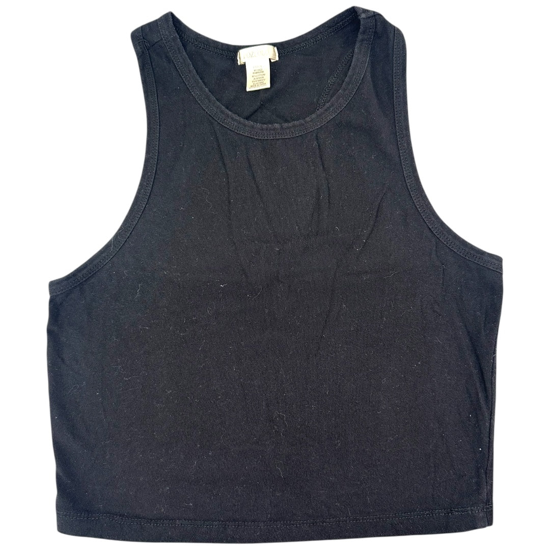 Bozzolo Black Halter Crop Top