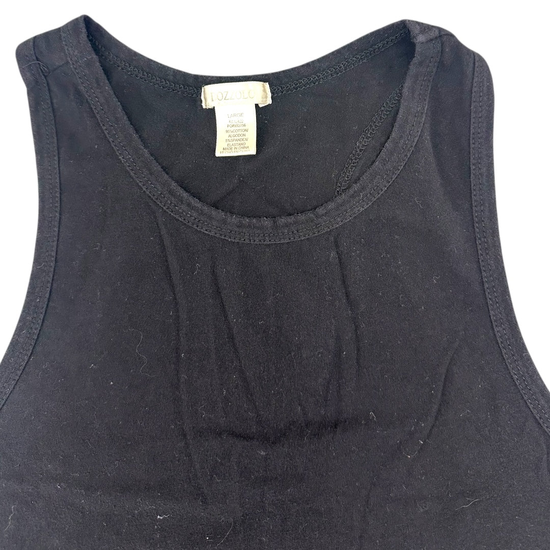 Bozzolo Black Halter Crop Top