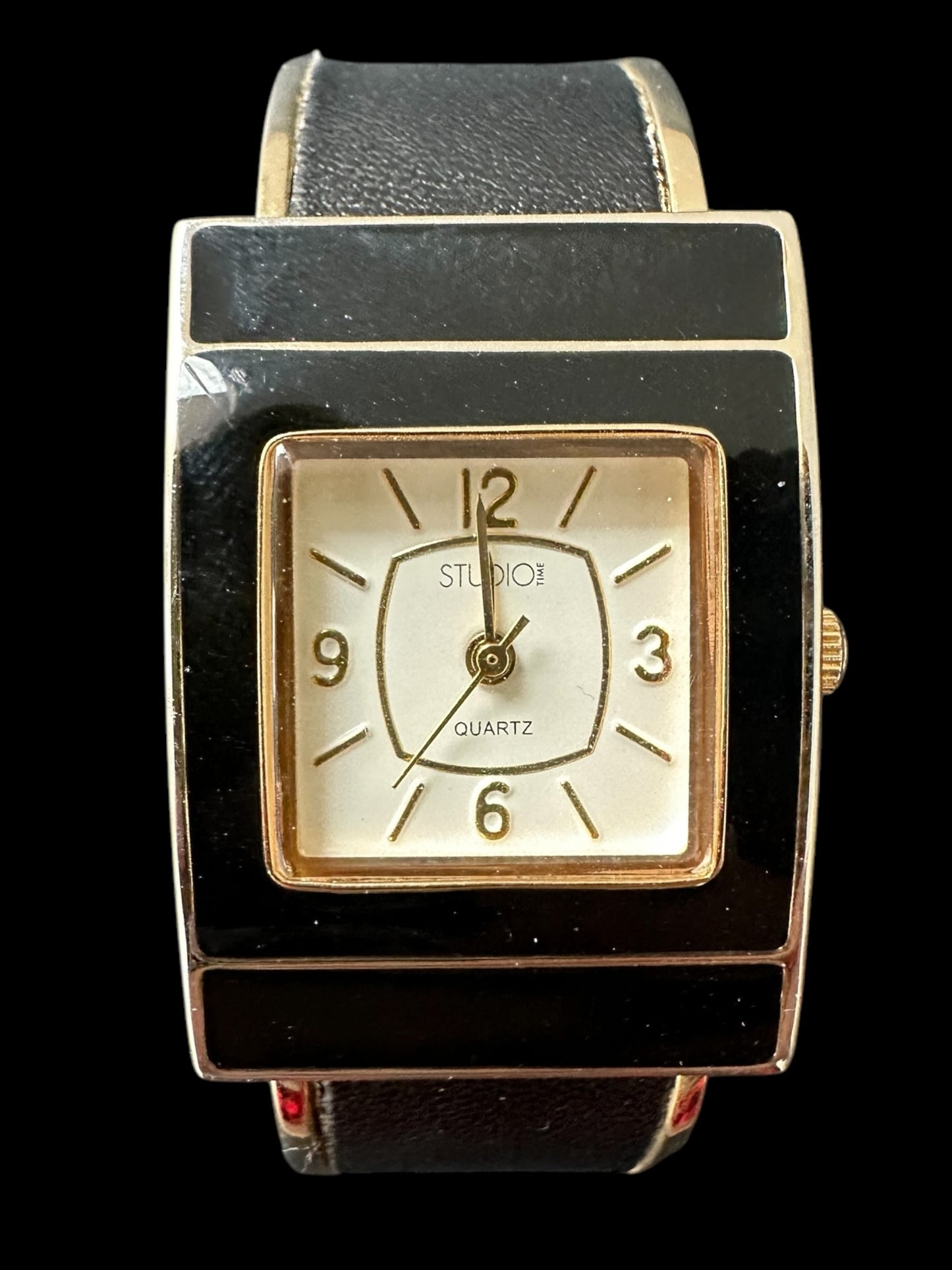 Vintage Black Enamel Watch