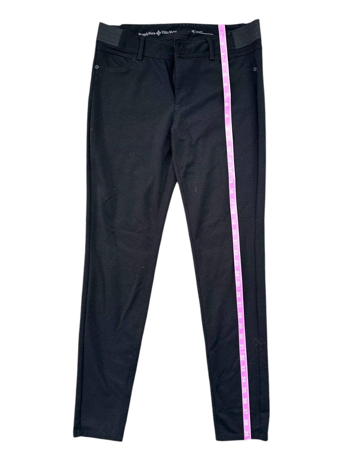 Simply Vera Vera Wang Black Stretch Pants