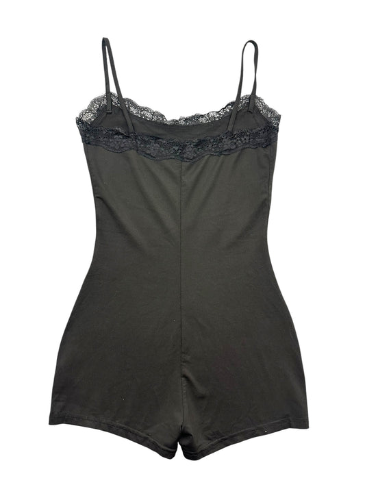 Black Spaghetti Strapped Romper