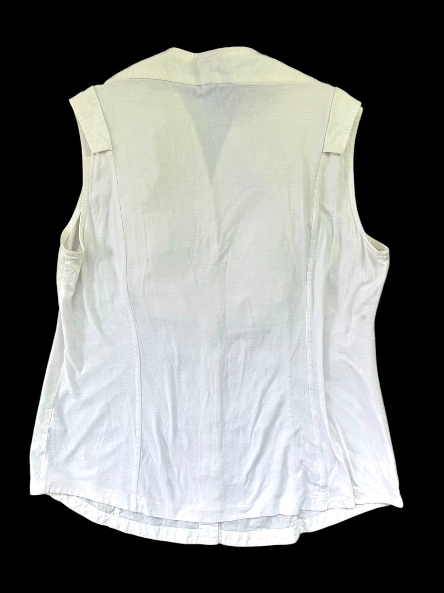 Dusak Zipper Ruffle Sleeveless Blouse