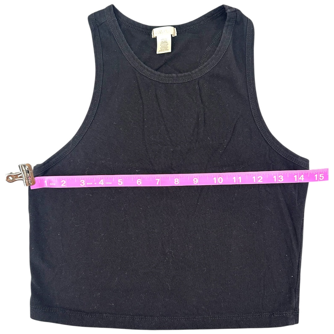 Bozzolo Black Halter Crop Top