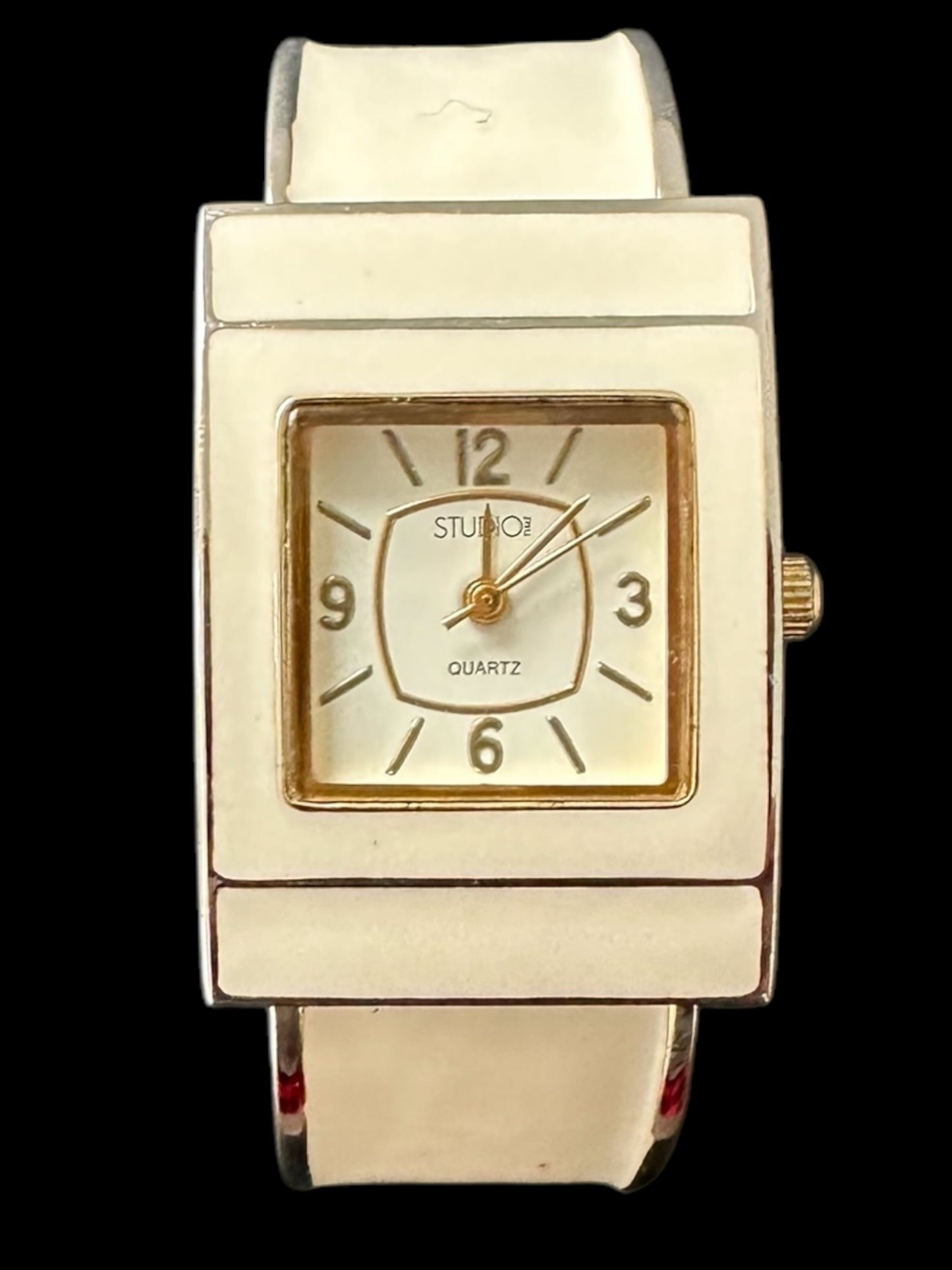 Vintage White Enamel Inlay Watch