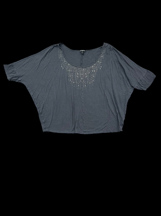 Express Y2K Boxy Embellished Top