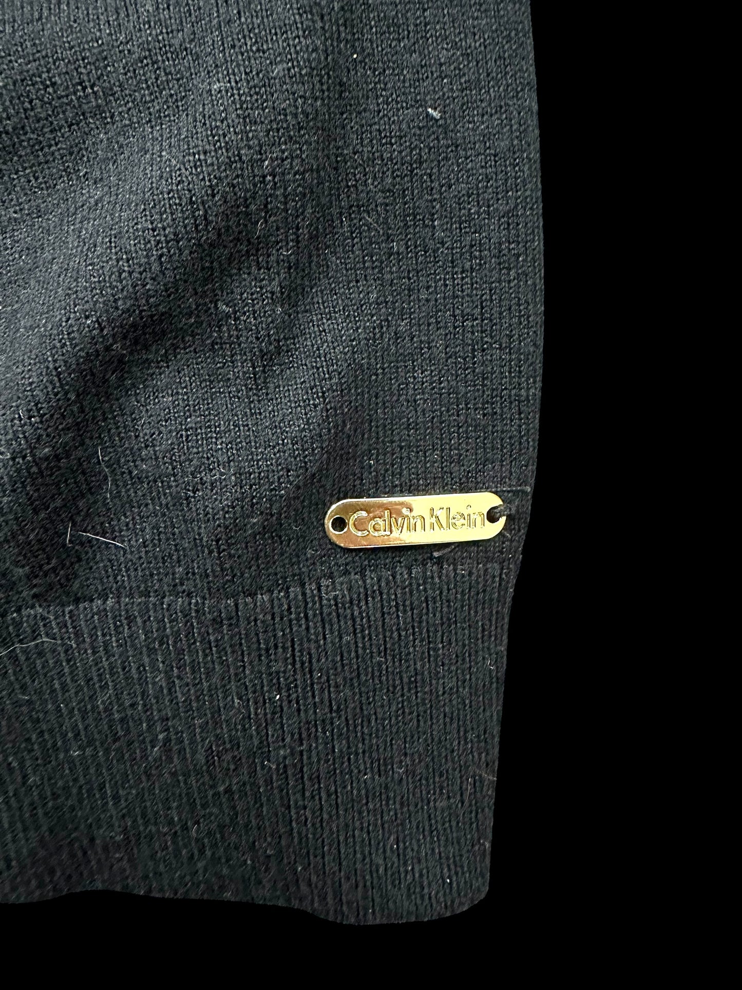 Calvin Klein Black Cardigan with Gold Buttons