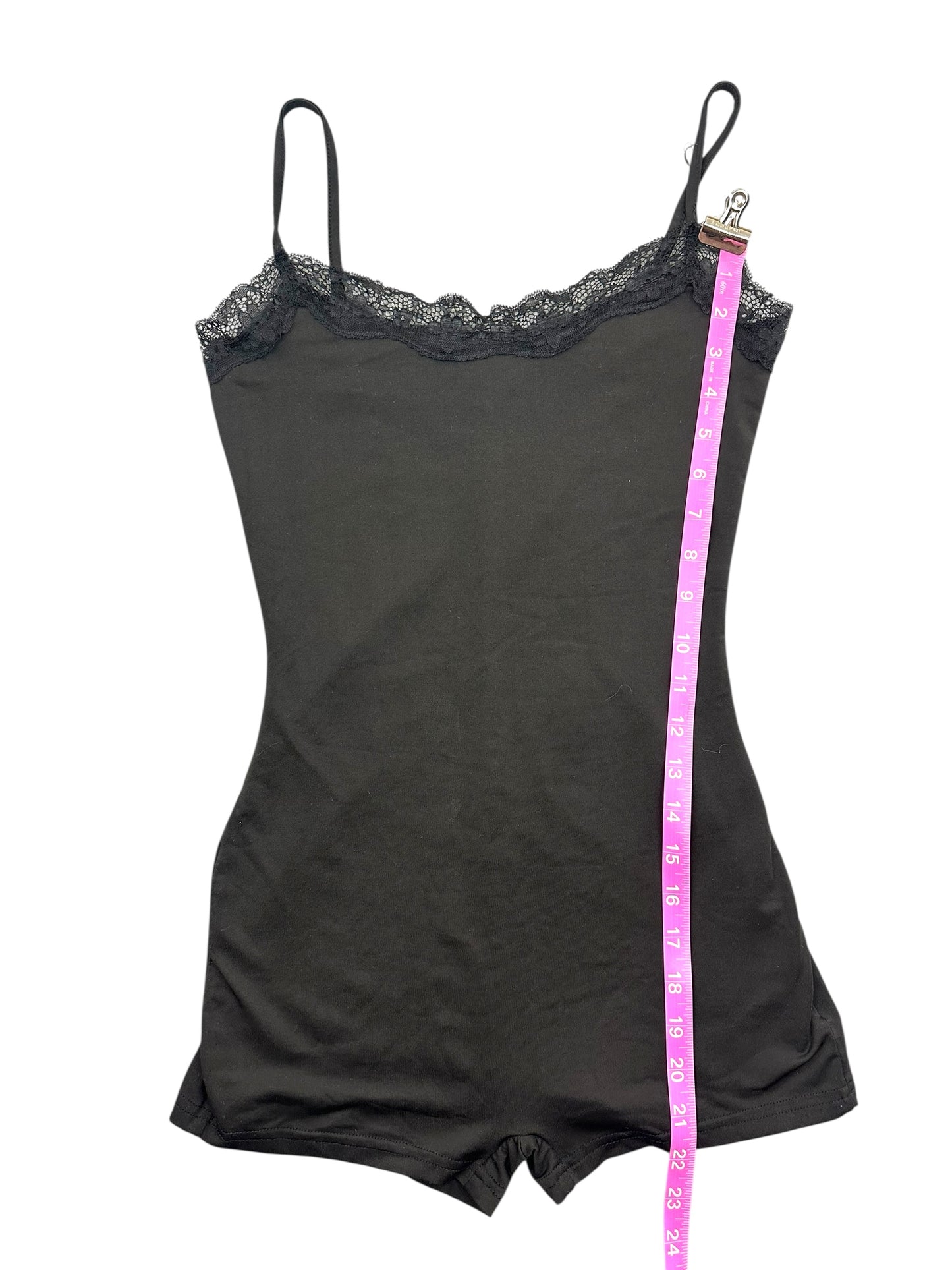 Black Spaghetti Strapped Romper