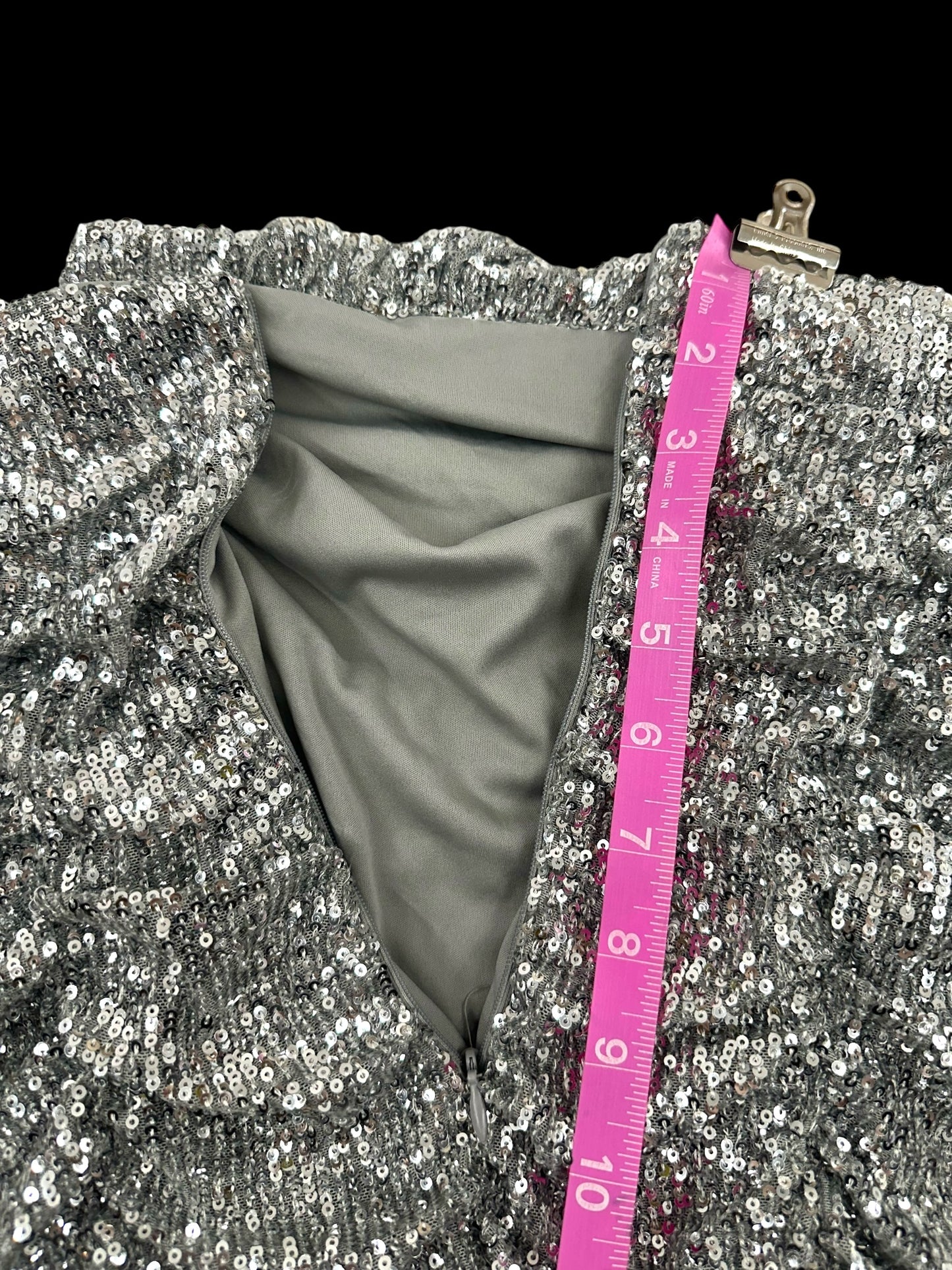Limited Edition Zara Silver Sequined Mini Dress