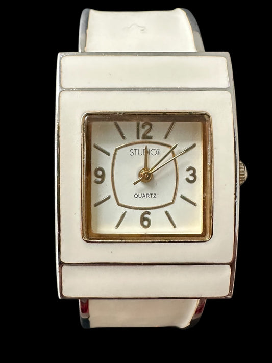 Vintage White Enamel Inlay Watch