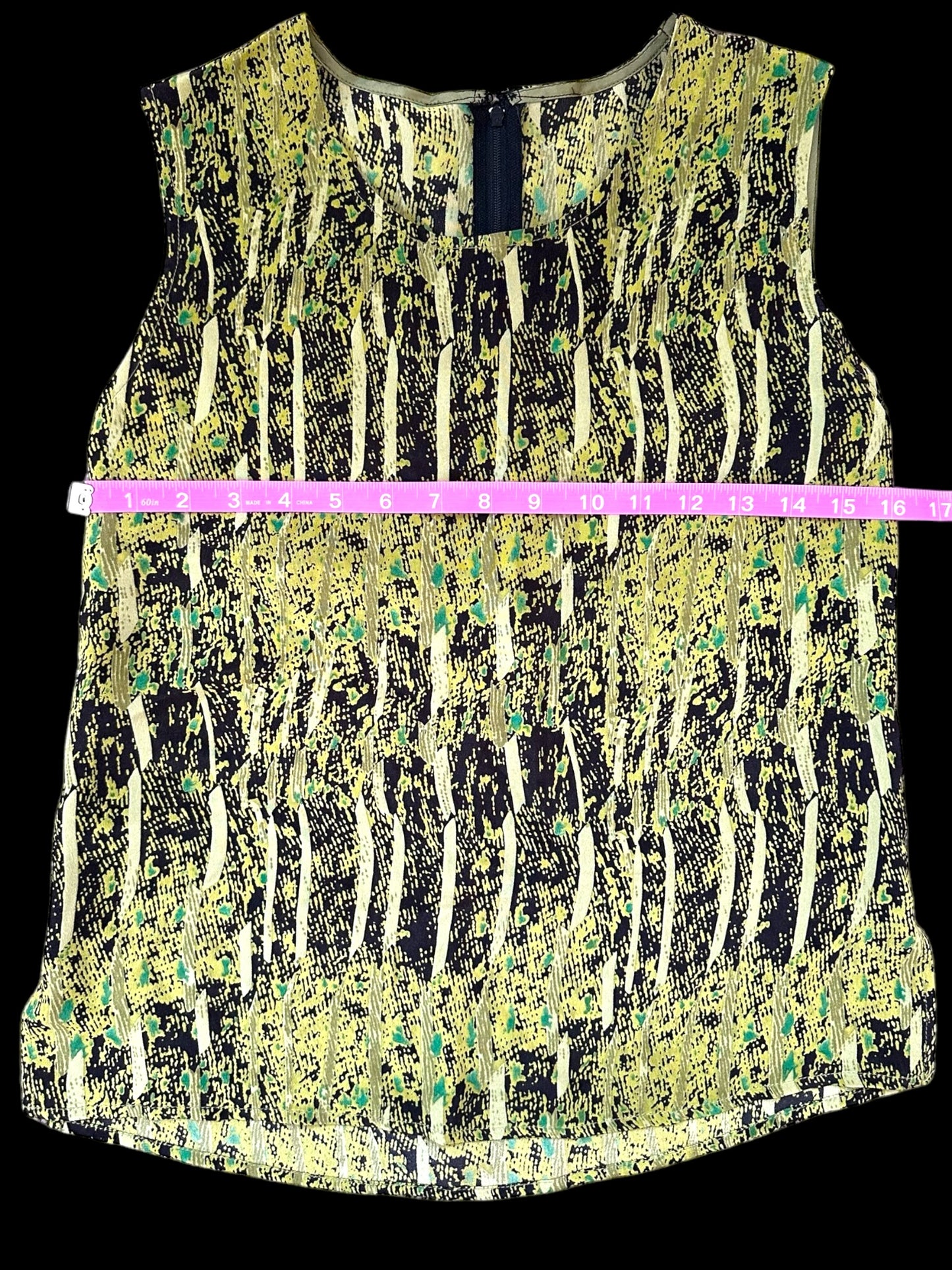 Silk Green Patterned Top