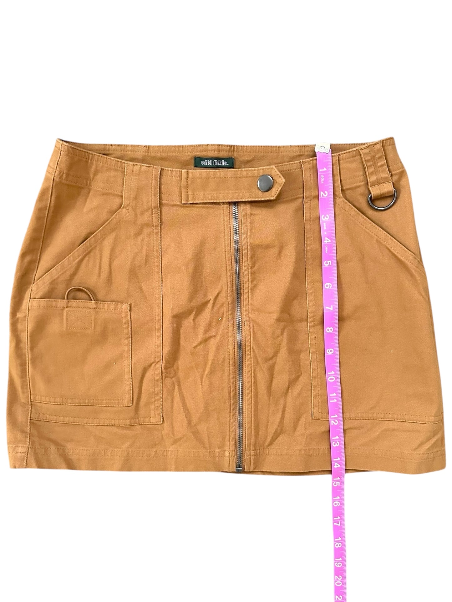 Wild Fable Khaki Zip Up Skirt