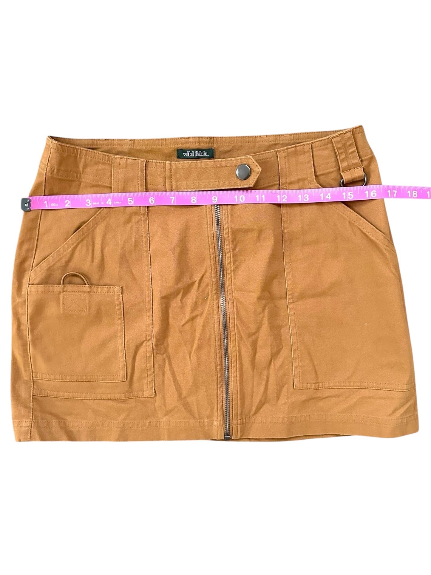 Wild Fable Khaki Zip Up Skirt