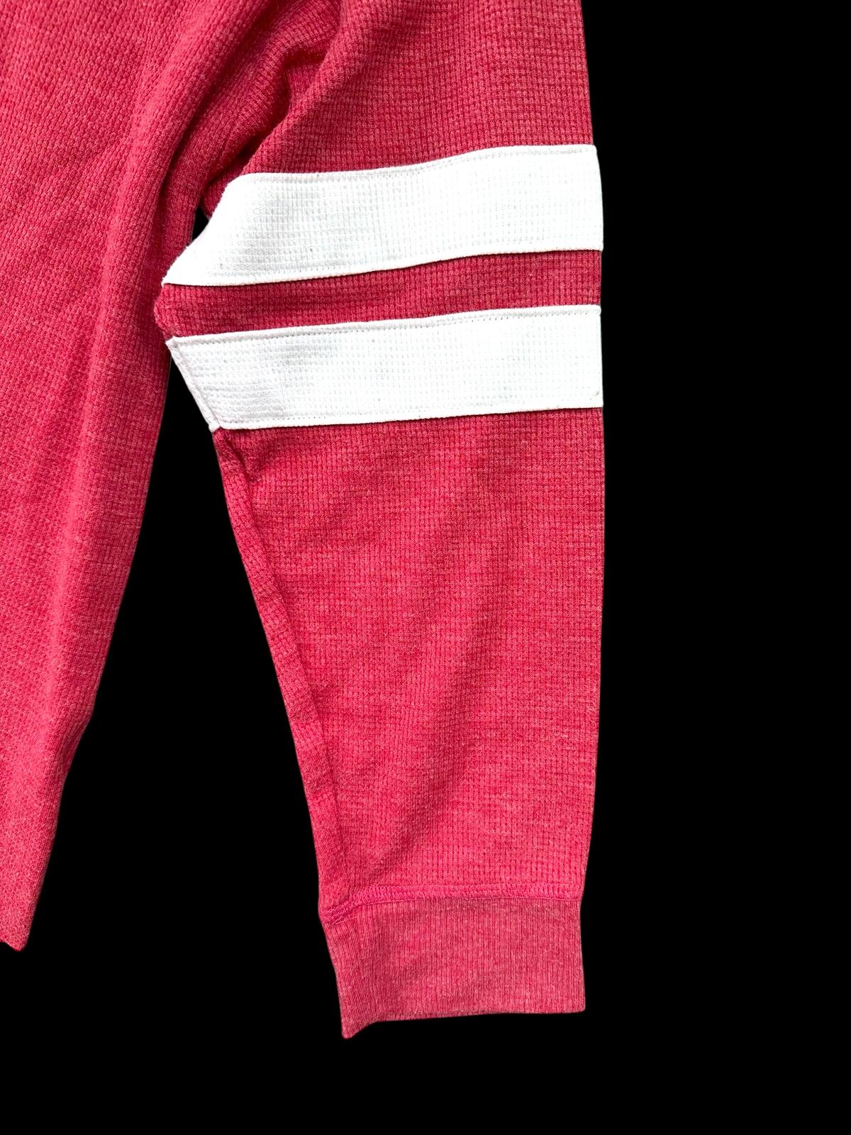 So Red Hoodie with White Sleeve Stripes