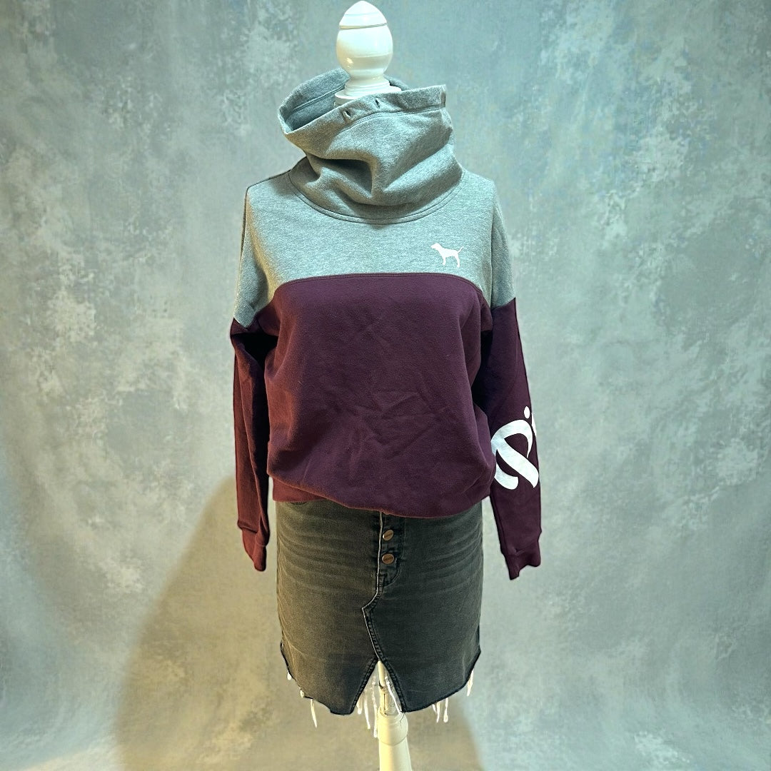 Victoria's Secret PINK Color Block Cowl Neck Pullover Sweater