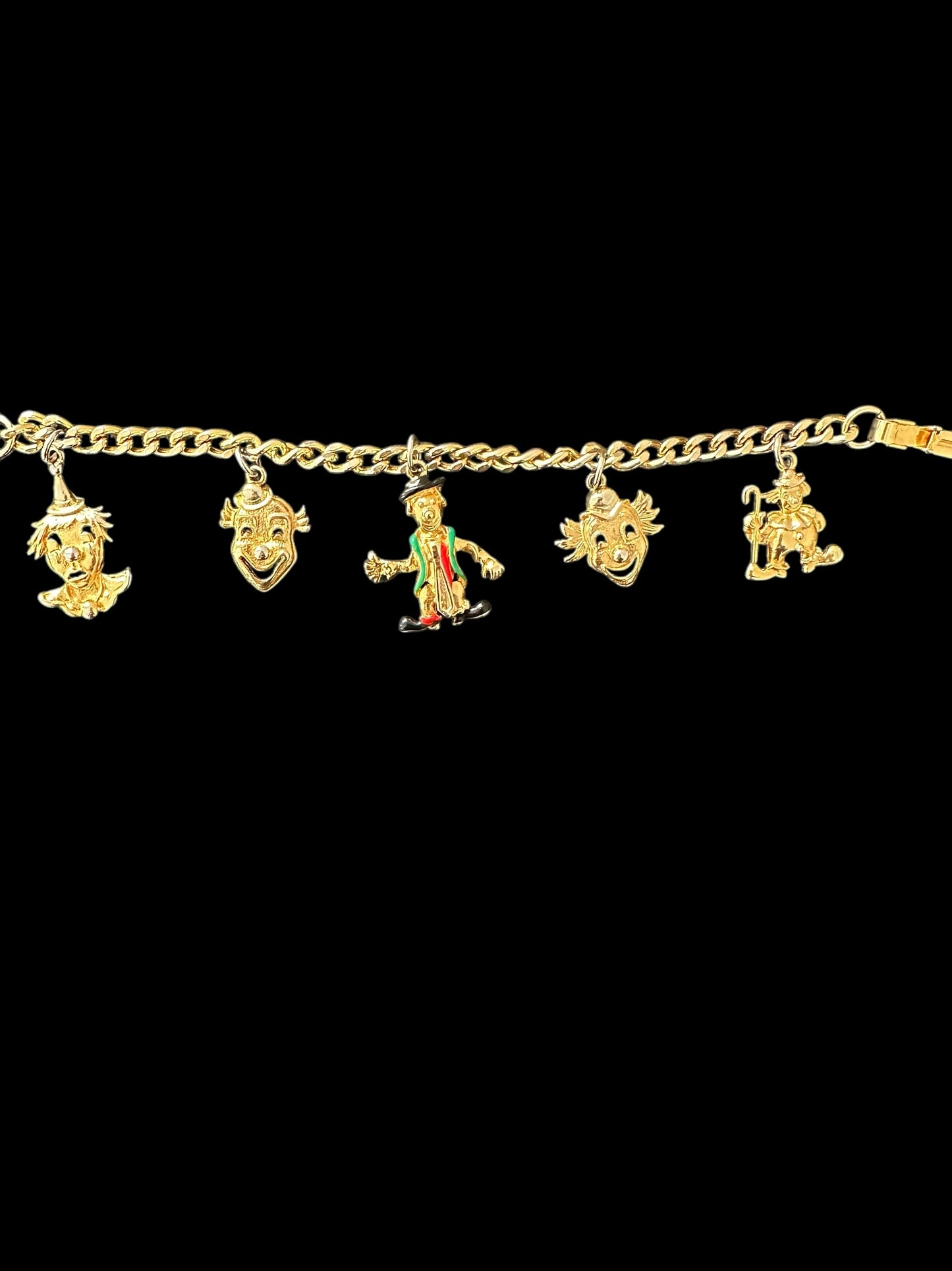 Vintage Clown Charm Bracelet