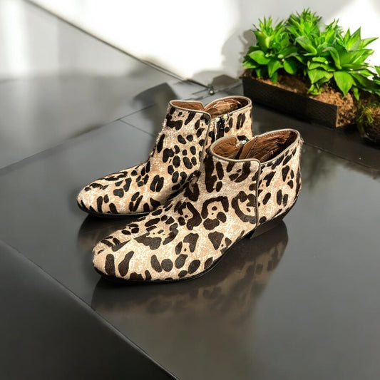 Sam Edelman Leopard Ankle Boot Size 8