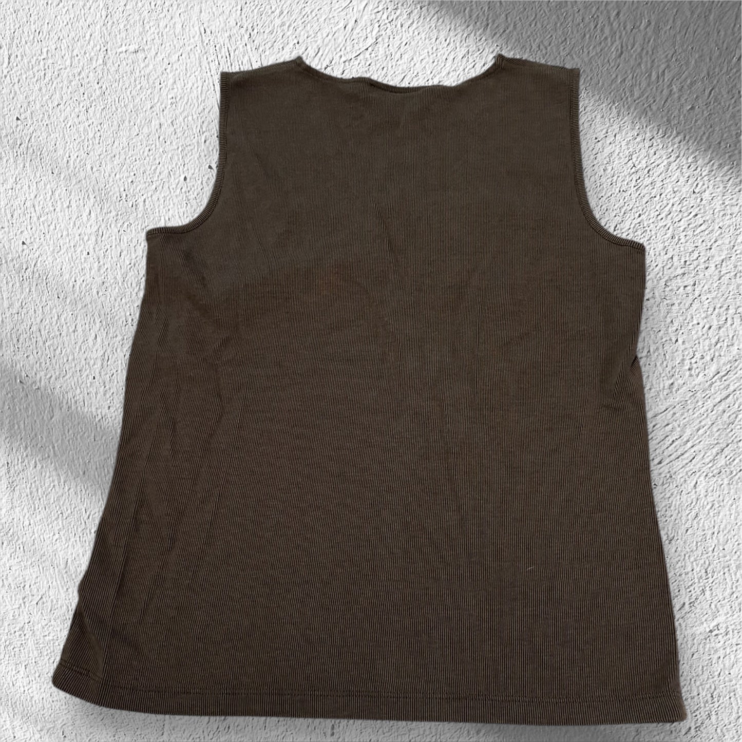 Jones New York Country Brown Y2K Bead Top